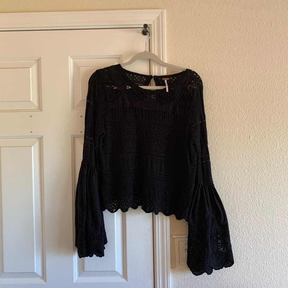 Free People Bell Sleeve Top